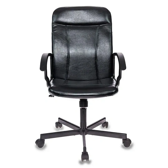 Кресло VB_EChair-563 TPU к/з черный, металл (детали в спинке)