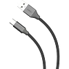 Кабель PERO DC02 USB-A to LIGHTNING, 2.4A, 1.2m, Black