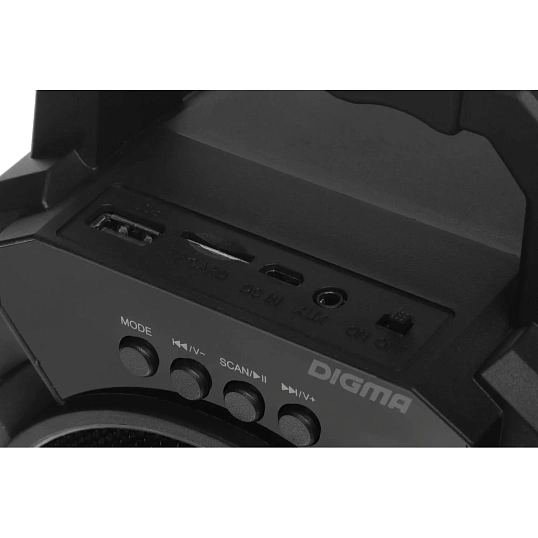 Портативная акустика Digma D-PS1500 черный 10W 1.0 BT 10м 500mAh (SP1500B)