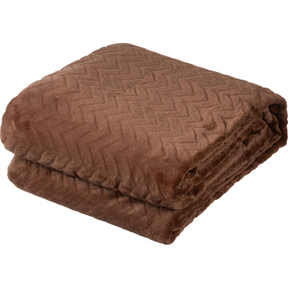 Плед микрофибра Luscan, фактура кофейный 200х220