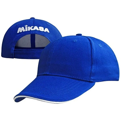 Бейсболка спорт. MIKASA MT481-029, 100% хлопок ярко-синий