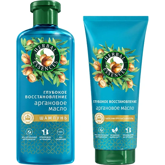 Подарочный набор HERBAL ESSENCES Шамп250мл+Бальзам-ополаск180мл Арган масло