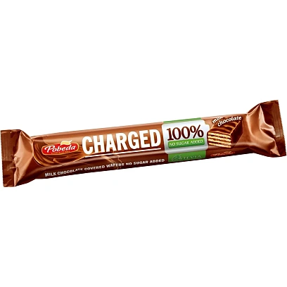 Конфеты вафельная Победа Вкуса Батончик Чаржед в молоч шок без сахара 45г