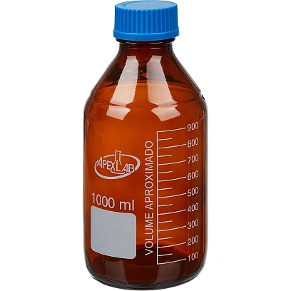 Банка 1000мл ТС с винтовой пластиковой крышкой (темное стекло) Apexlab