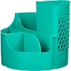 Подставка-органайзер д/канц.мелочей Attache office 6отд вращающаяся бирюз