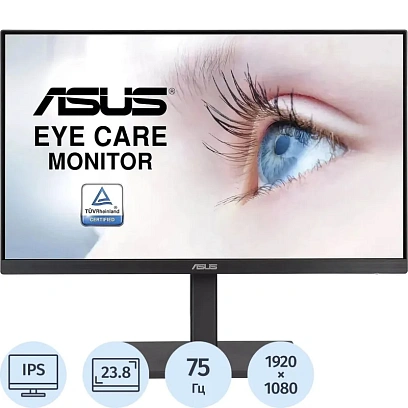 Монитор Asus VA24EQSB 23.8/FHD/IPS/75Hz/300cd/5ms/HDMI/DP/VGA