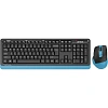 Набор клавиатура+мышь A4Tech Fstyler FG1035 NAVY BLUE USB беспров.чер/син