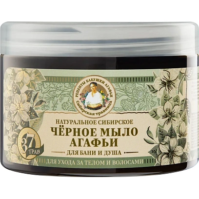 Мыло для бани Черное мыло Агафьи Травы и сборы Агафьи РБА 500 мл