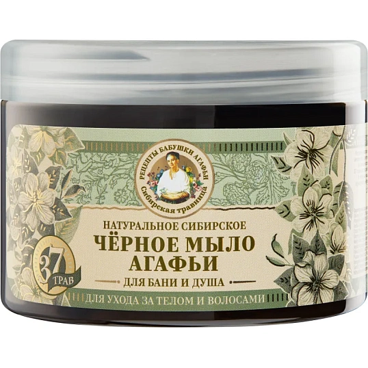 Мыло для бани Черное мыло Агафьи Травы и сборы Агафьи РБА 500 мл