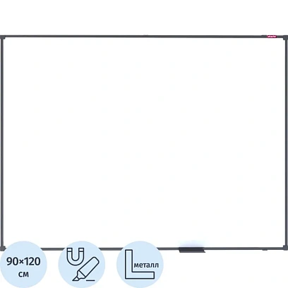 Доска магнитно-маркерная 90х120 Attache BlackFrame черная рама