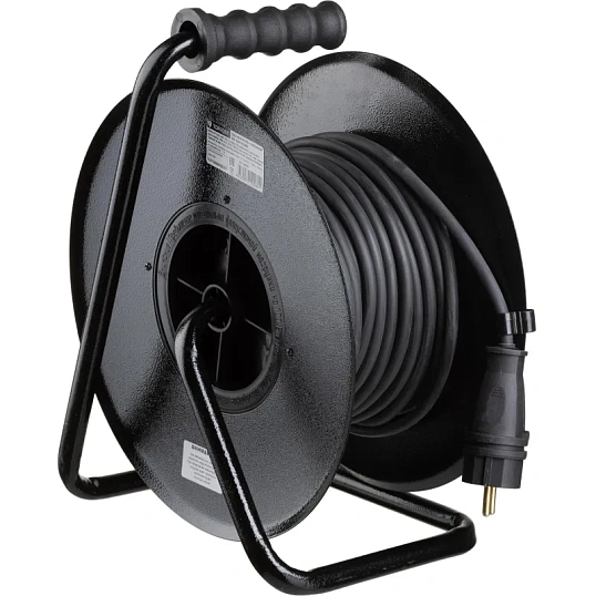 Удлинитель Topfort метал. КГ 3x2,5 кв.мм 30м 16А 4 гнезда с/з.,с/загл.,IP44