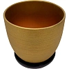 Горшок керамич.с подставкой,4,7л.,Д210 Ш210 В200,бронзовый(матовый),BH-06-3