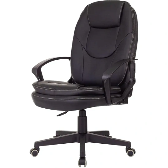 Кресло VB_EChair 668LT PU черный эко.кожа крестов. пластик