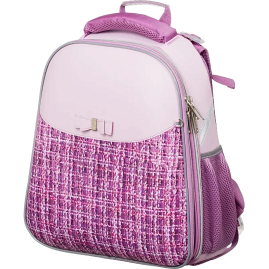 Ранец Комус Класс Basic Fashion твид розовый, 2 отд., эргоном. спинка