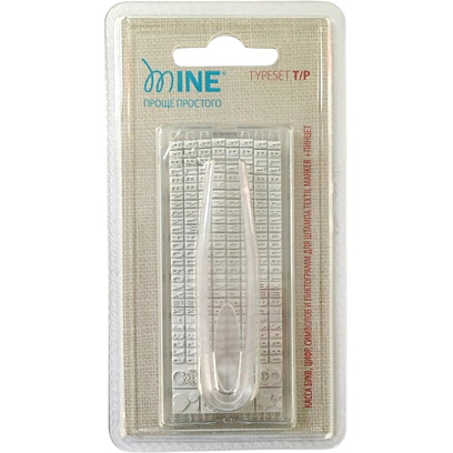 Касса букв ,цифр,симв для текстил штампа шрифт 4ммTYPE SET T/P пинцет Colop
