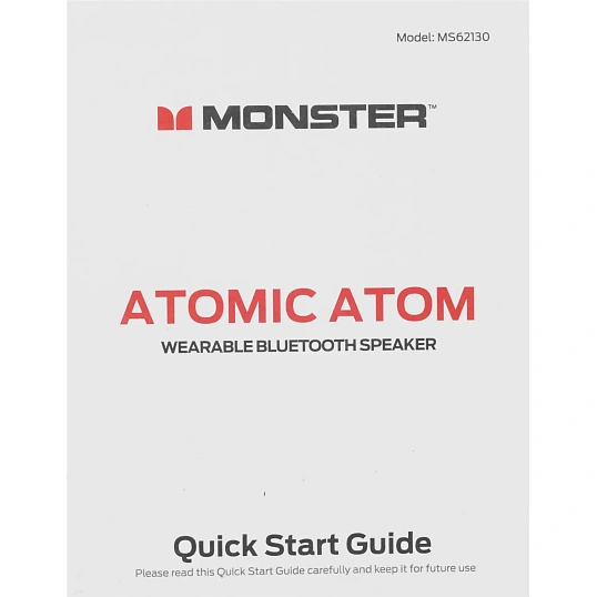 Колонка портативная Monster Atomic Atom, красная