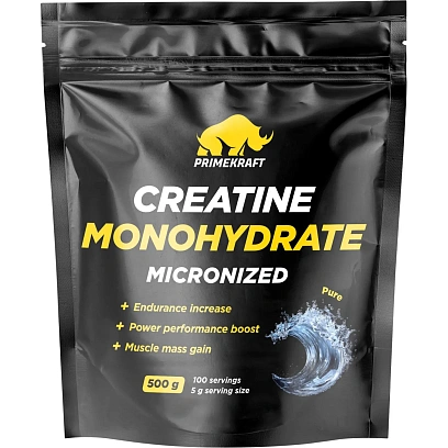 БАД PRIMEKRAFT Креатин моногидрат чистый СППДПП, дойпак 500г