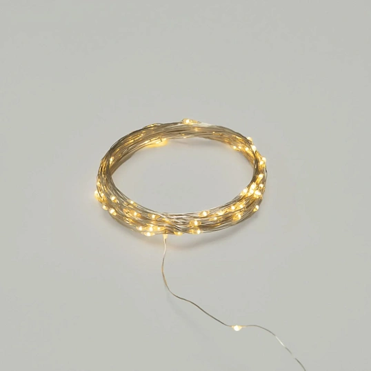 Гирлянда светодиодная 50 LED ламп, длина 500 cм, тепл.бел,1реж.арт.95938