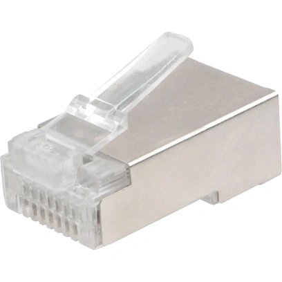 Вилка Cablexpert RJ-45 (8P8C) PLUG5SP кат5e экр, 30 микрон, (100 шт.), пак