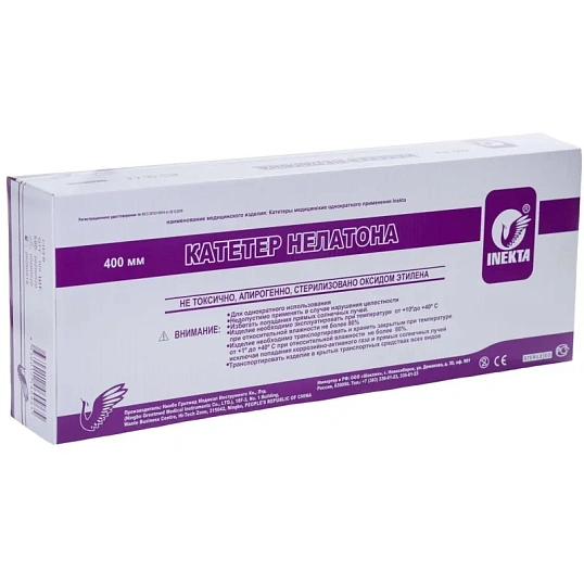Катетер урологический Нелатона муж. 40см СН/FR 12, INEKTA, 10шт/уп