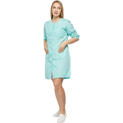 Халат медицинского  персонал, жен. М20 ХЛ морская волна (р.40-42) 158-164