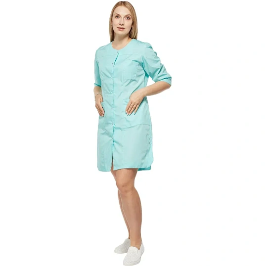 Халат для медицинского персонала жен. М20 ХЛ морская волна(р44-46) 158-164
