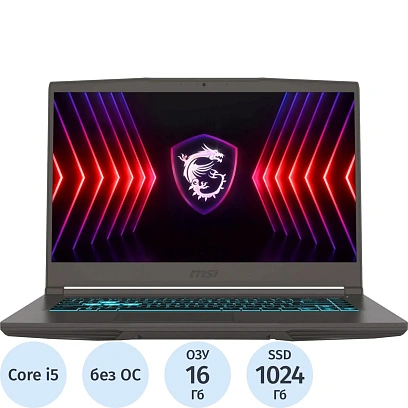 Ноутбук MSI B13VE-3419XRU(9S7-16R831-3419) i5-13420H/16Gb/1Tb/RTX/15.6/NoOS