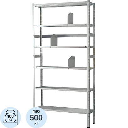 Стеллаж металлический MS Standart 200/100x30/6 полок