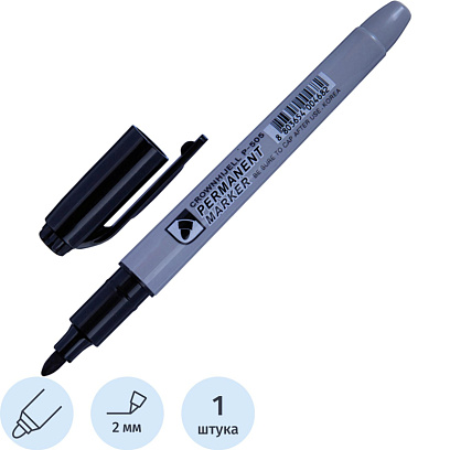 Маркер перманентный Crown Multi Marker Slim 2 мм черный