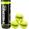 Мяч теннисный HEAD Team 3B, уп.3шт.,одобр.ITF, фетр, нат.резина,желт,575703