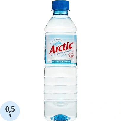 Вода питьевая Arctic негаз. 0,5л ПЭТ