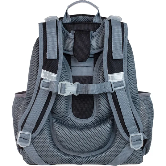 Ранец Комус Класс Basic Котик, клетка красный , 2 отд, эргоном спинка