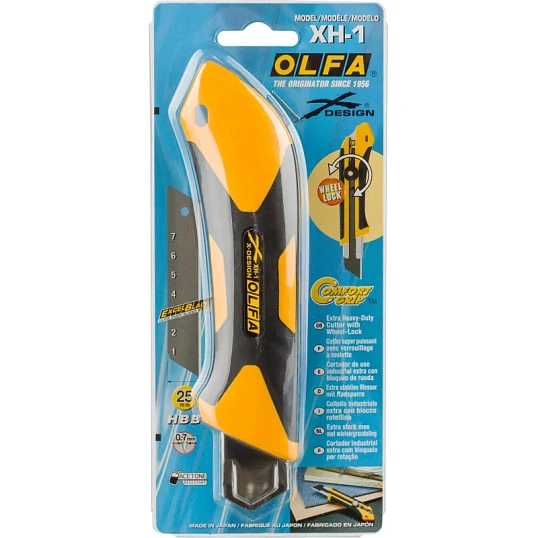 Нож OLFA 25 мм с выдвижным лезвием, двухкомпонентный корпус (OL-XH-1)