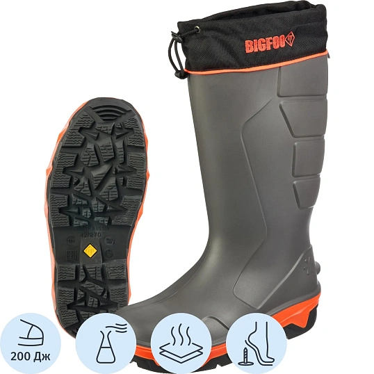Сапоги полиуретановые зимние, на подошве из каучука BIGFOOT , р.41/262
