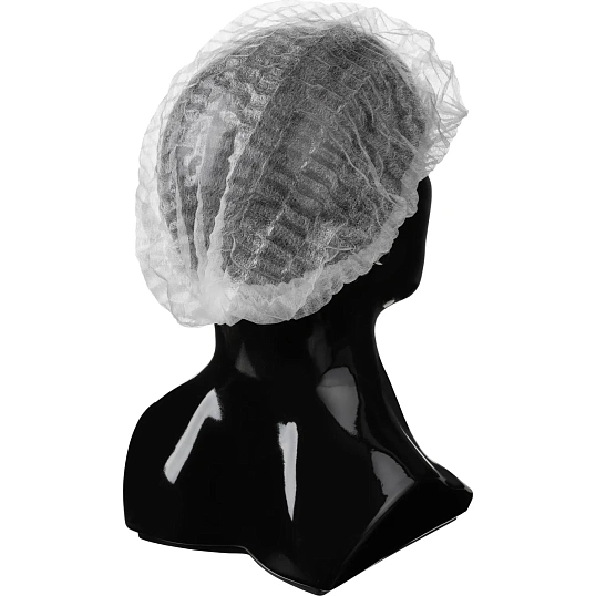 Шапочка Шарлотта неткан. белая, пл 12г 48 см Комус, 100шт/уп