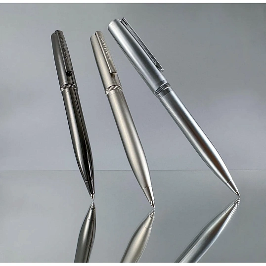 Ручка шариковая BOSTON ворон.стал.чер.корп,0.7мм,син, 20-0359