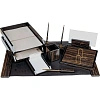 Набор настольный MDF 8FE-1A на 8 предметов, ламинат, черное дерево