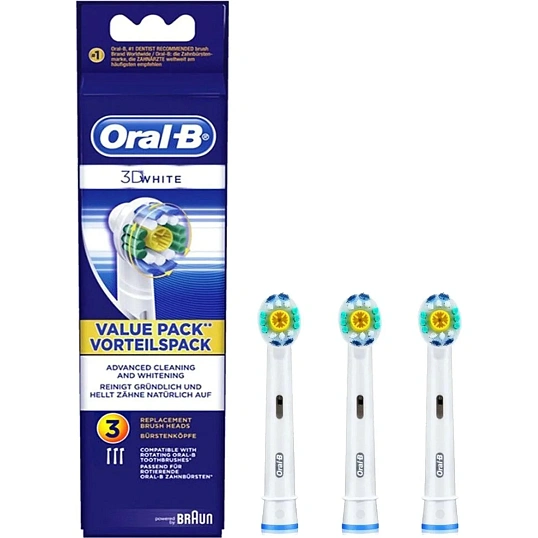 Насадка для зубной щетки Braun Oral-B EB18P-3 3D White 3 шт Белый