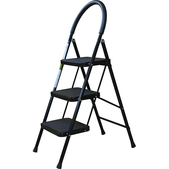 Стремянка Алюмет с широкими ступенями стальная, 3 ступени МСН203
