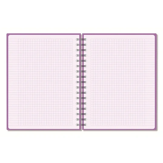 Бизнес-тетрадь А5,96л,кл,спир,пласт,тон.бл. Attache Bright colours Сиренев