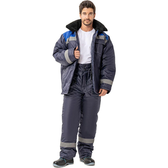 Куртка рабочая зимняя муж з32-КУ син/вас оксф 64-66/182-188