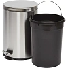 Ведро мусорное с педалью и доводчиком Luscan 20 л, матовое, нерж сталь