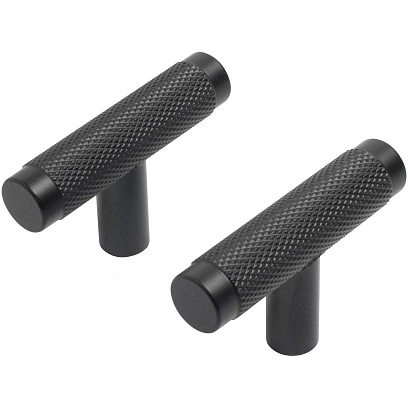 Ручка УЗК_кнопка меб.StahlBuro AP2308 (16763) BL матовый черный 2шт/уп