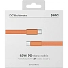 Кабель PERO DC18 ULTIMATE USB-С to USB-C, 60W, 3A, 1.5m, Orange