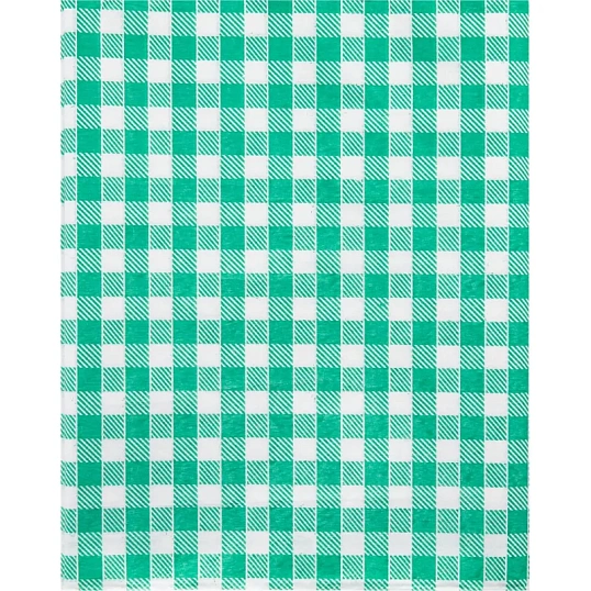 Скатерть одноразовая Luscan, 120х200см 6шт/рулон, зеленая клетка