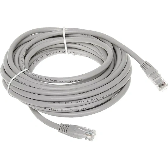 Патч-корд ExeGate UTP-RJ45-RJ45-5e-CU-10M-GY, 5e, 10м, серый <EX282015RUS