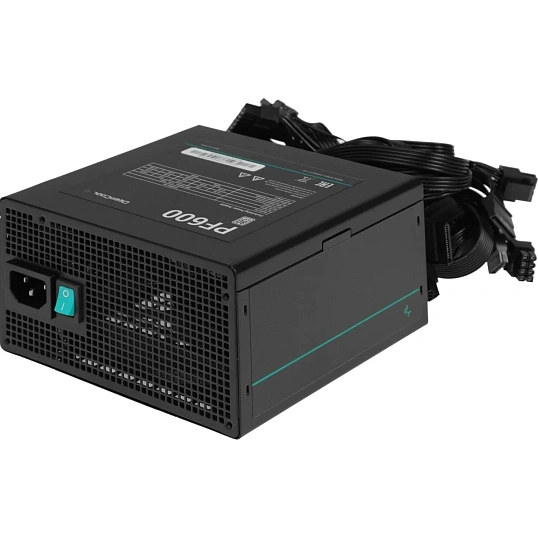Блок питания Deepcool PF600 80+ ATX 2.4 600W, 80 PLUS, (R-PF600D-HA0B-WDEU)