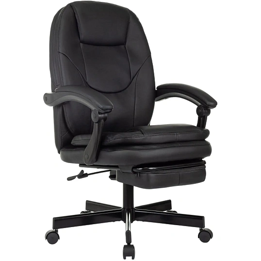 Кресло VB_EChair 668 PU P черный эко.кожа подст.для ног