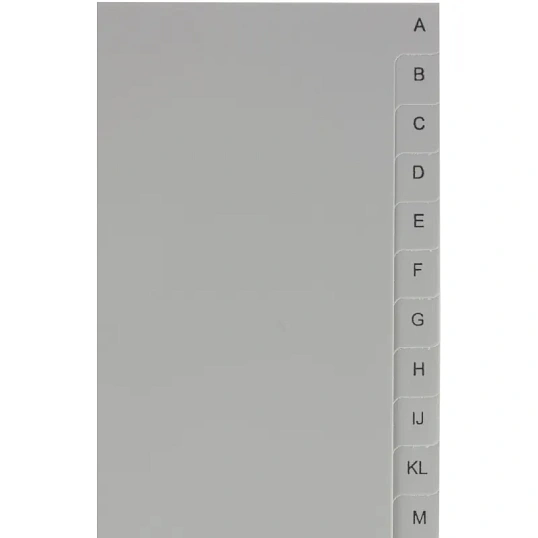 Разделитель листов из сер.пласт. алфавит А-Z ,Attache, А4, 20 разделов