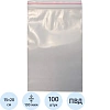 Пакет с замком (Zip Lock) 15х20 см 100 мкм, 100 шт/уп